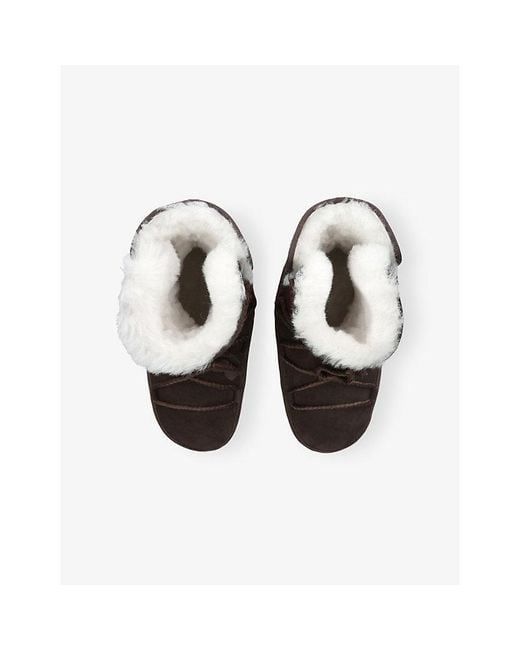Moon Boot Black Evx Suede And Shearling Snow Boots