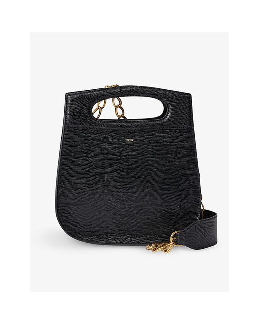 Soeur Black Cheri Leather Cross-Body Bag