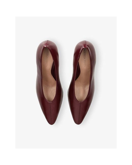 Bottega Veneta Purple Sofia 90 Slip-On Leather Pumps