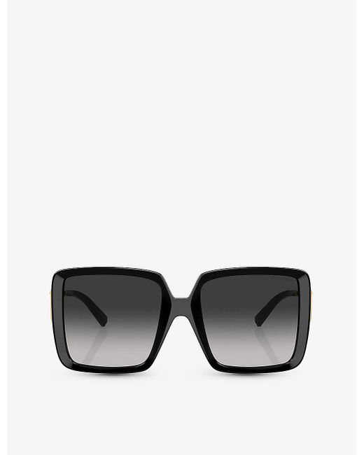 Tiffany & Co Black Tf4212u Square-frame Acetate And Metal Sunglasses for men