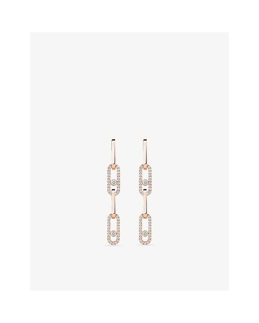 Messika Metallic Move Link Convertible 18Ct And 1.70Ct Diamond Drop Earrings
