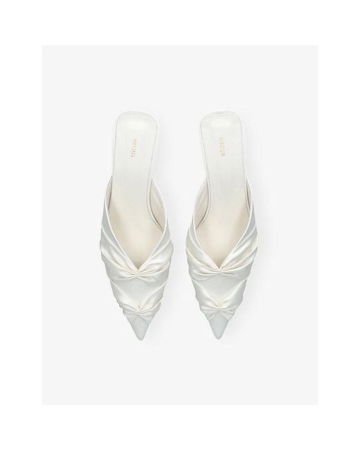 Neous White Geminga Satin Mules