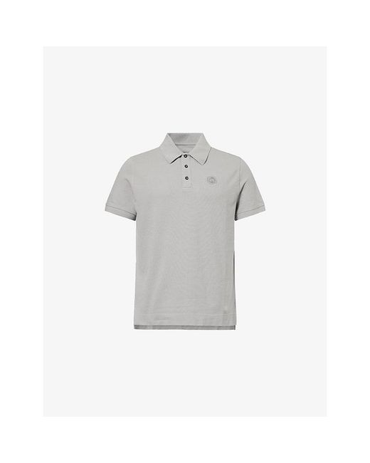 Canada Goose Gray Beckley Brand-Embroidered Cotton Polo Shirt for men