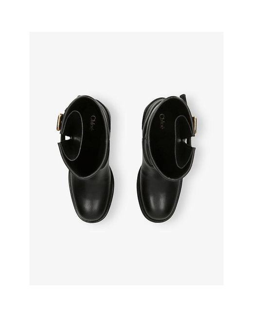 Chloé Black Dakota Leather Ankle Boots