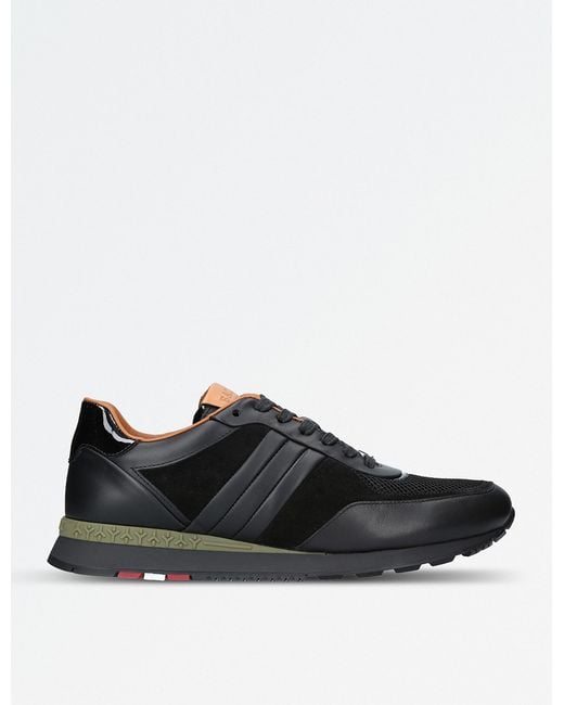 Bally Ascar Suede And Leather Trainers in Black for Men | Lyst