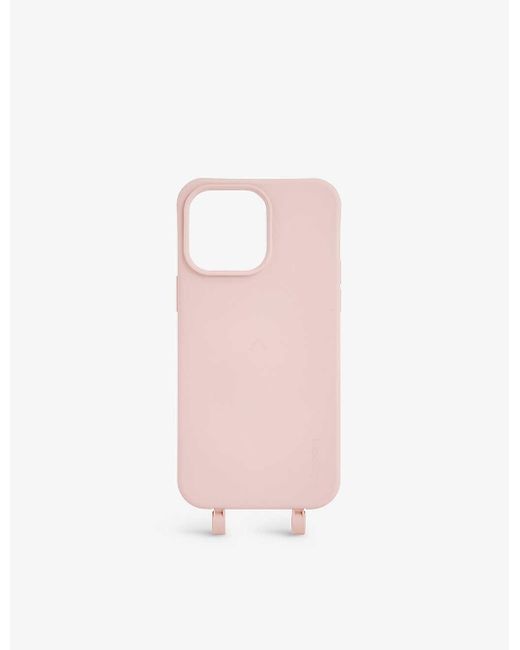 Topologie Pink Dolomites Logo-embossed Silicone Iphone 14 Pro Max Case