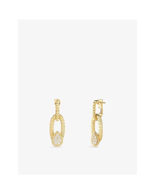 Boucheron Metallic Serpent Bohème 18Ct- And 0.64Ct Brilliant-Cut Diamond Drop Earrings