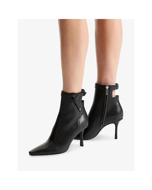 Jimmy Choo Black Camie Ab 85 Leather Ankle Boots