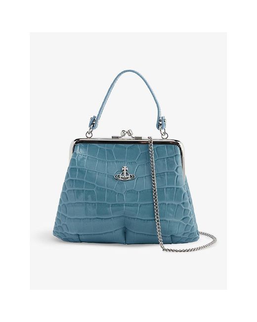 Vivienne Westwood Granny Frame Leather Crossbody Bag in Blue Lyst