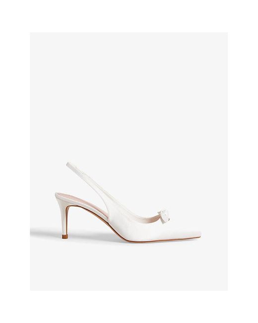Ted Baker Natural Tezzi Pointed-toe Satin Courts