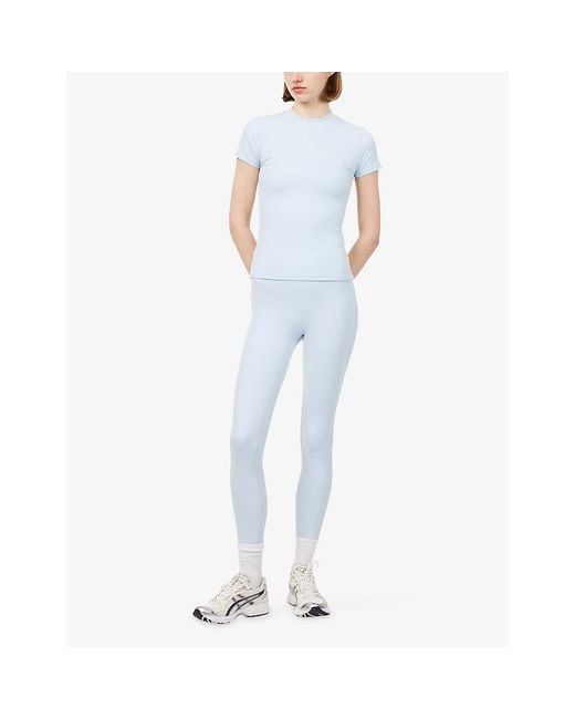 The Couture Club Blue Sculpt Baby Short-Sleeve Stretch-Jersey T-Shirt
