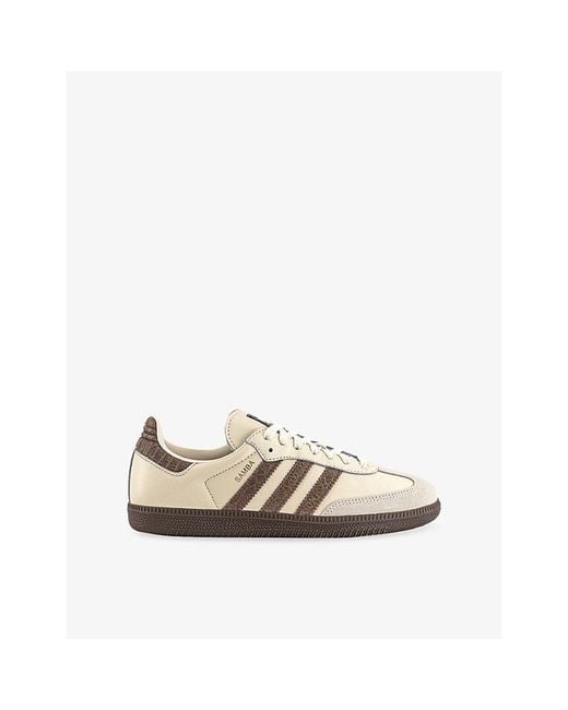 Adidas White Samba Og Leather Trainers