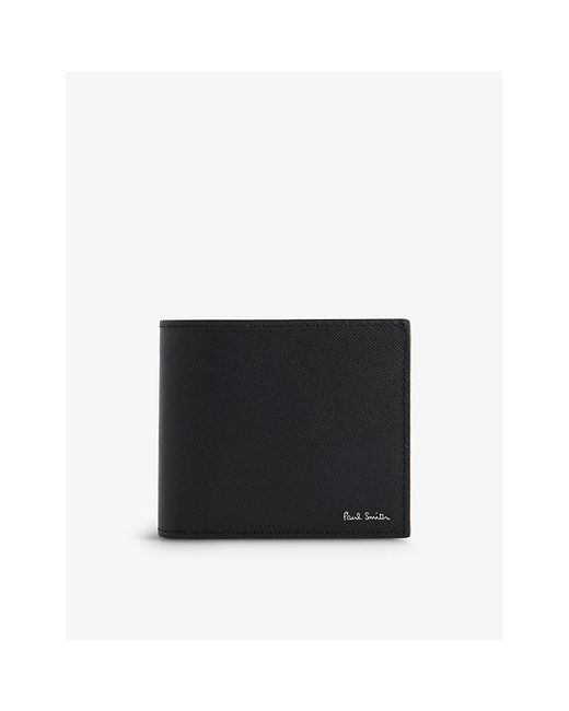 Paul Smith Black Graphic-pattern Leather Wallet for men