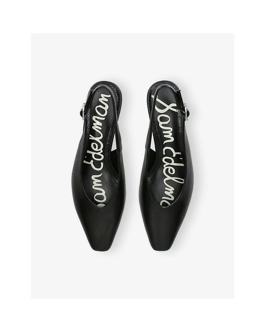 Sam Edelman Black Ronnie Leather Slingback Courts