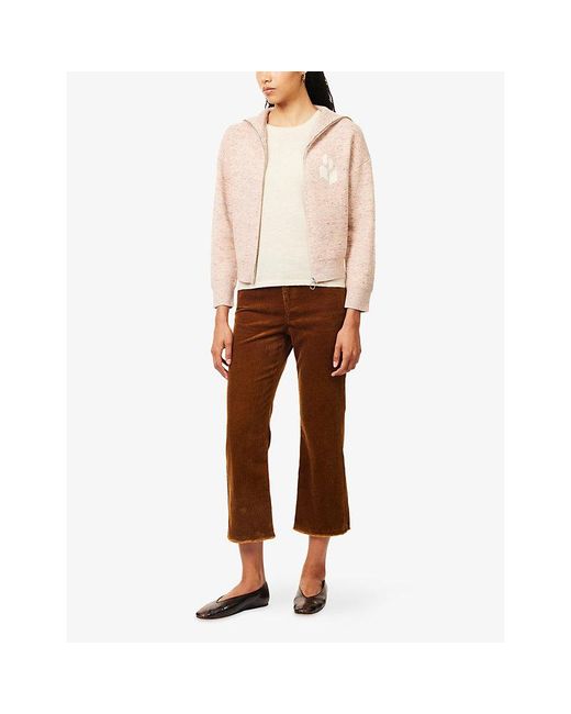 Isabel Marant Brown Ruthie Straight-Leg Cotton-And-Linen Corduroy Trousers