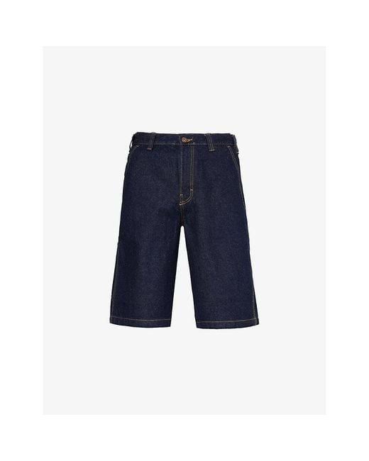 Dickies Blue Madison Relaxed-fit Denim Shorts for men