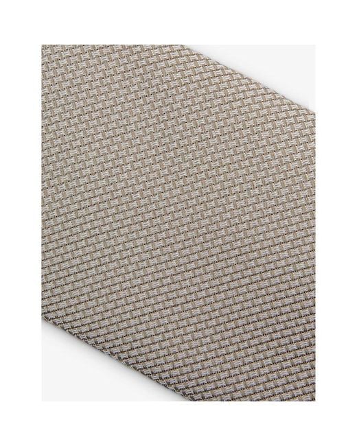 Reiss White Ceremony Textured Silk Tie for men