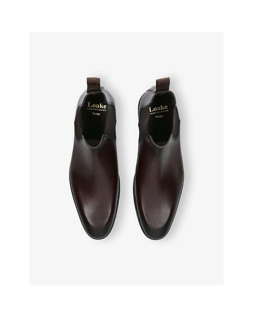 Loake Black Mcbride Leather Chelsea Boots for men