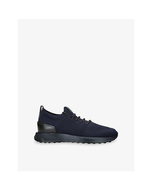 Tod's Blue Run 63K Calzino Knitted And Leather Trainers for men