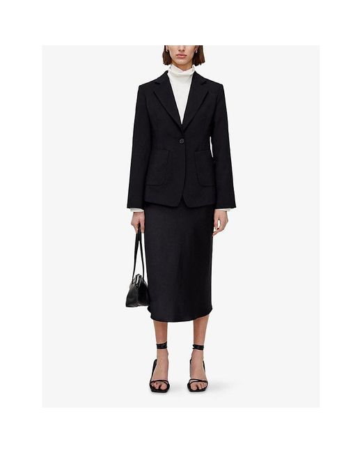 Joseph Black Glenview Single-Breasted Stretch-Wool Blazer