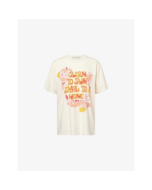 Mother White The Sleepover Cotton T-Shirt