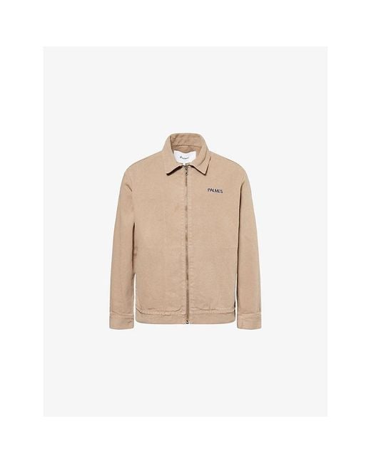 Palmes Natural Forever Embroidered-Logo Denim Jacket for men