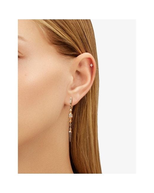 Kismet by Milka White Ornament 0.11Ct Diamond Drop Earring