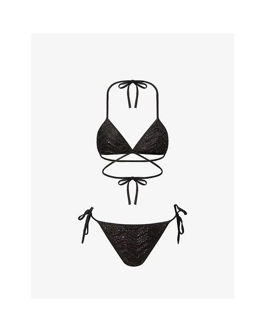 Missoni White Zig-Zag Pattern Bikini Set