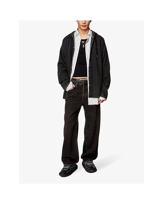 DIESEL Black 2001 D-Macro Straight-Leg Denim Jeans for men