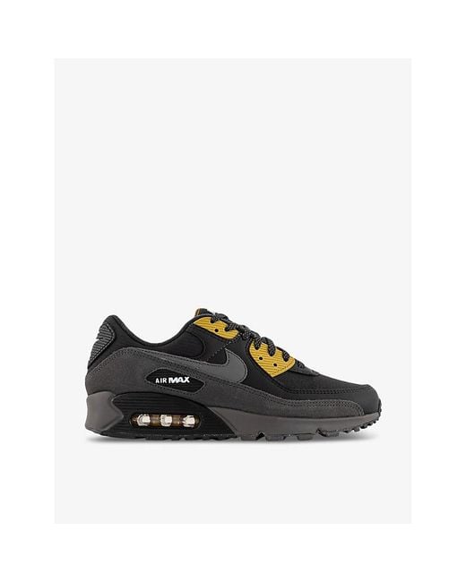 Nike Black Air Max 90 Padded-collar Mesh Low-top Trainers for men