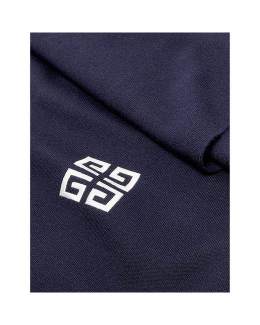 Givenchy 4g Brand-logo Wool Scarf in Blue for Men | Lyst