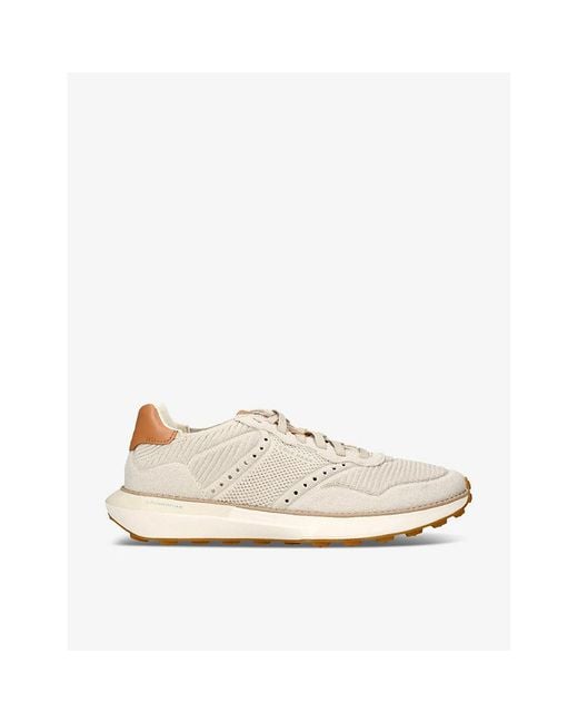 Cole Haan White Grandprø Ashland Stitchlite Panelled Woven Mid-top Trainers for men