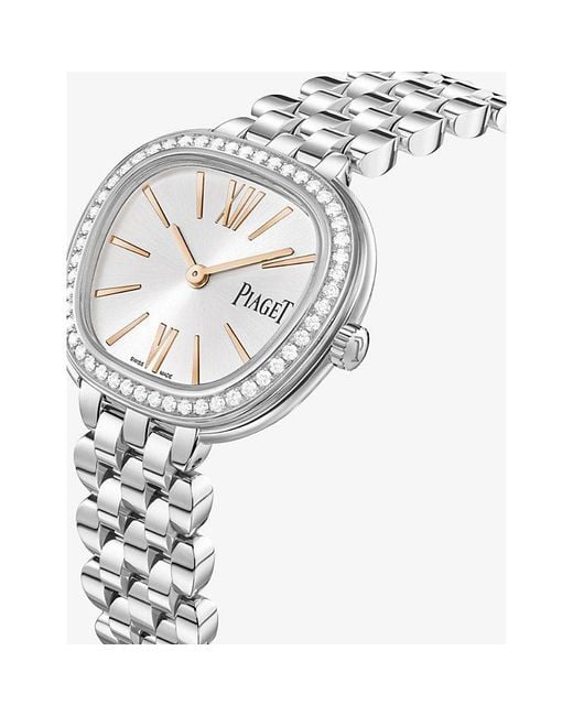 Piaget Metallic Sixtie Stainless-Steel And 0.52Ct Brilliant-Cut Diamond Quartz Watch 29Mm