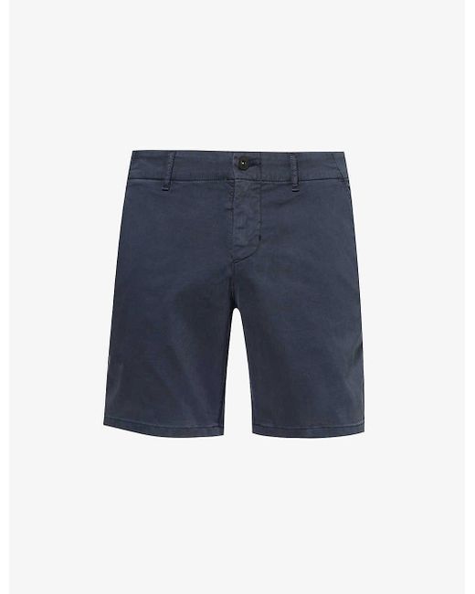 PAIGE Blue Phillips Slim-fit Stretch-cotton Shorts for men