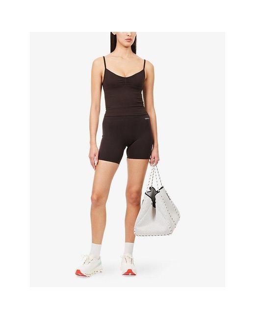 WE Are Tala Brown Sculpt Seamless Ruched Vest Top
