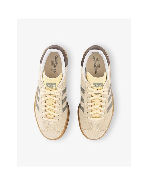 Adidas Natural Gazelle Bold Suede Low-Top Trainers