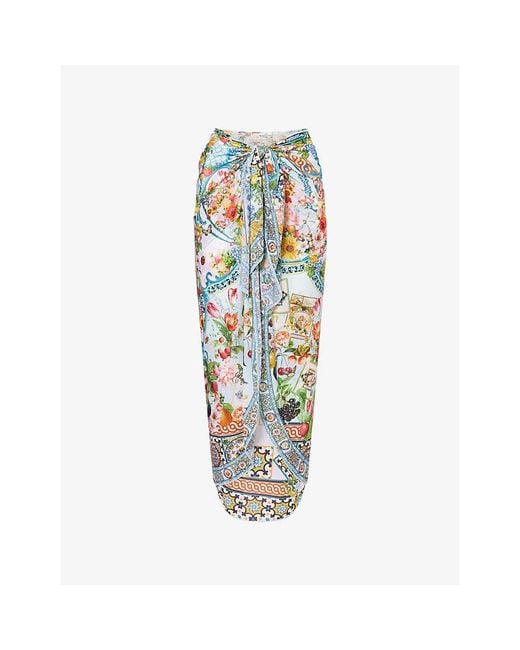 Camilla Blue The Layered Stretch-Jersey Sarong