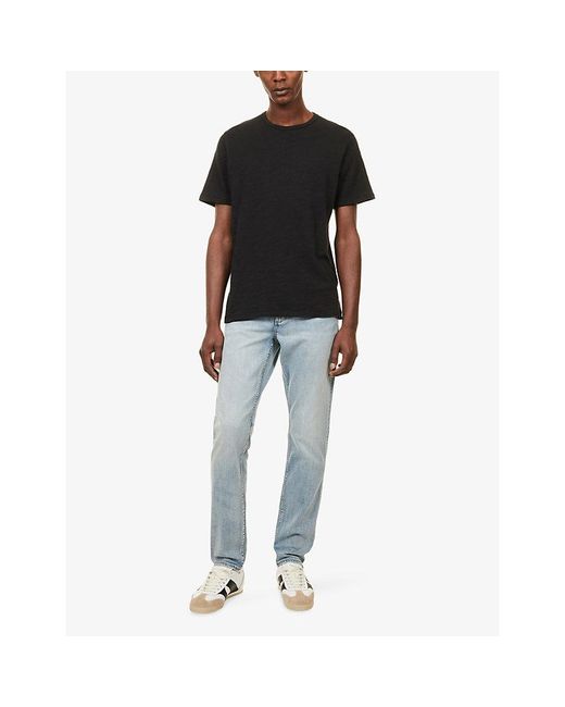 Rag & Bone Black Classic Crew-Neck Cotton T-Shirt for men