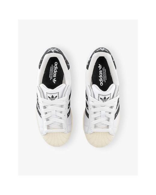 Adidas White Superstar Ii Leather Trainers
