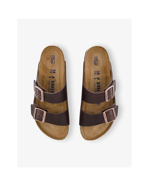 Birkenstock Brown Haba Arizona Two-strap Leather Sandals