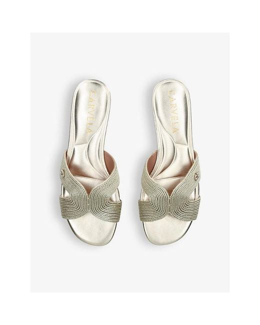 Carvela Kurt Geiger Natural Gala Rope-Effect Woven Sandals