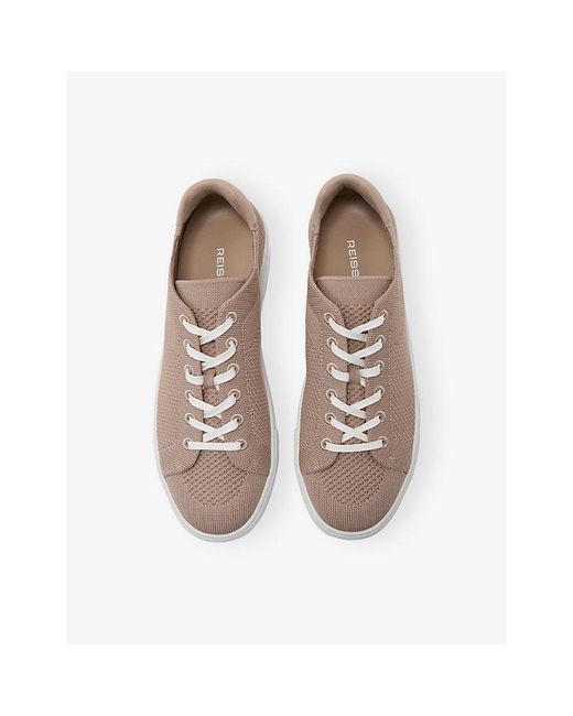 Reiss Brown Finley Knitted Trainers for men