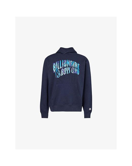 BBCICECREAM Blue Vy Arch Branded-print Cotton-jersey Hoody for men