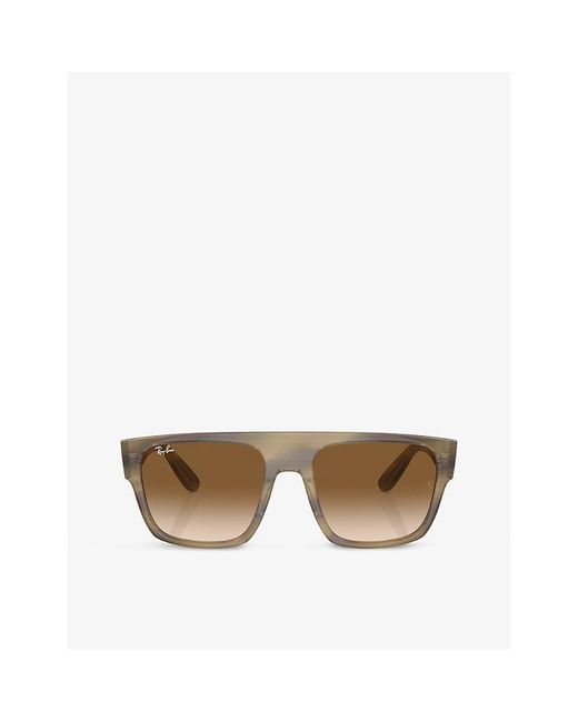 Ray-Ban Brown Rb0360s Drifter Square-frame Propionate Sunglasses