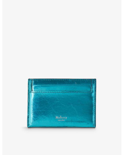 Mulberry Continental Leather Card Holder in Blue Lyst