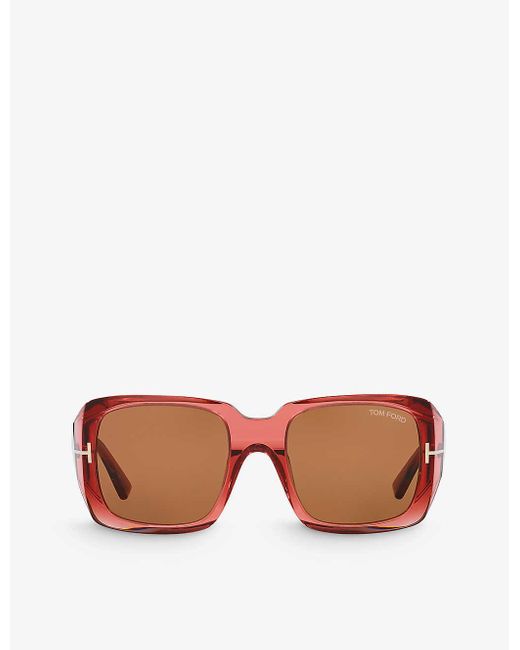 Tom Ford Pink Tr001641 Ryder Square-frame Acetate Sunglasses