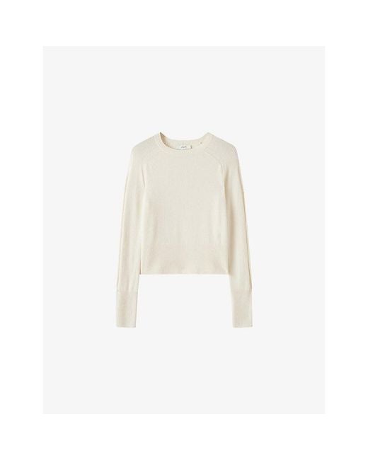 Joseph White Melby Regular-Fit Cashmere Jumper