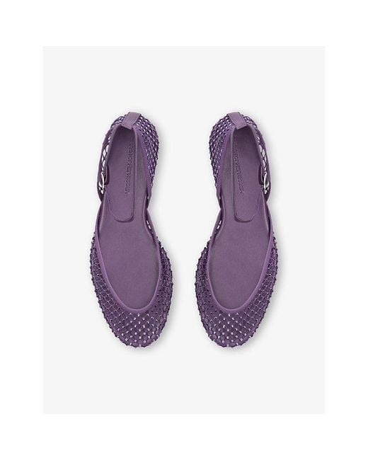 Christopher Esber Purple Minette Mesh Ballet Flats
