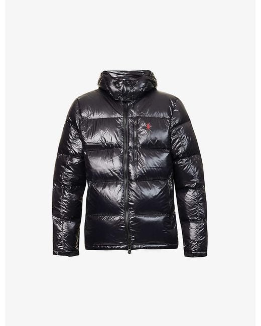 Polo Ralph Lauren Black El Cap Hooded Shell-down Glossy Jacket for men