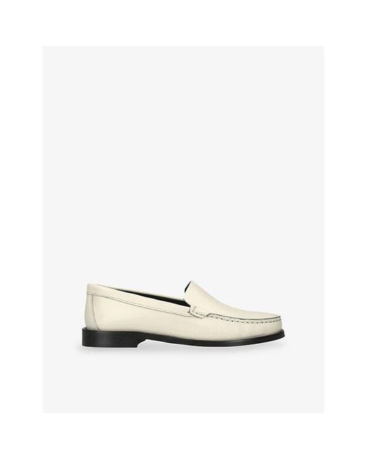 Aeyde White Arthur 15 Leather Loafers
